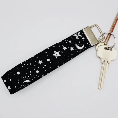 Black Star & Moon Keychain