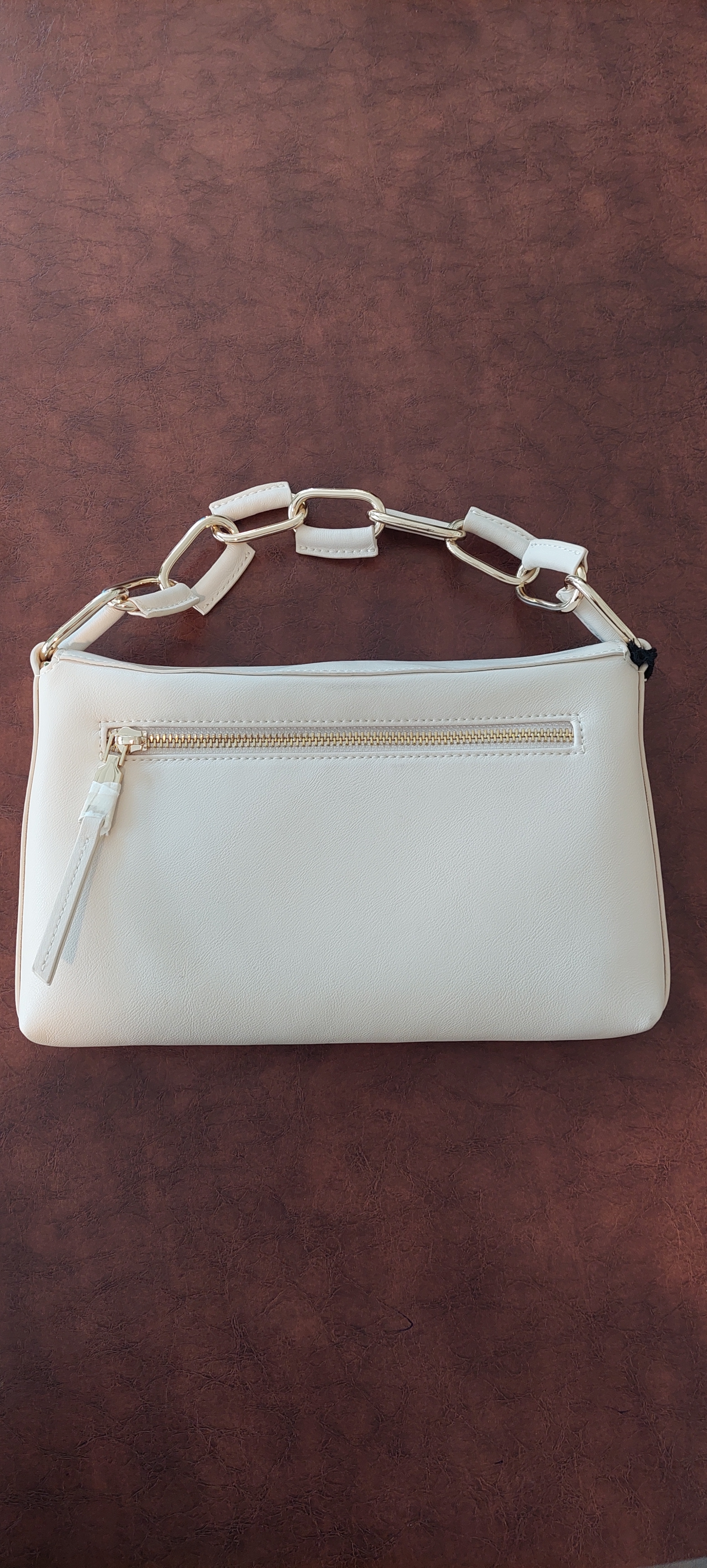 Tosca Blu in pelle color avorio a mano/tracolla