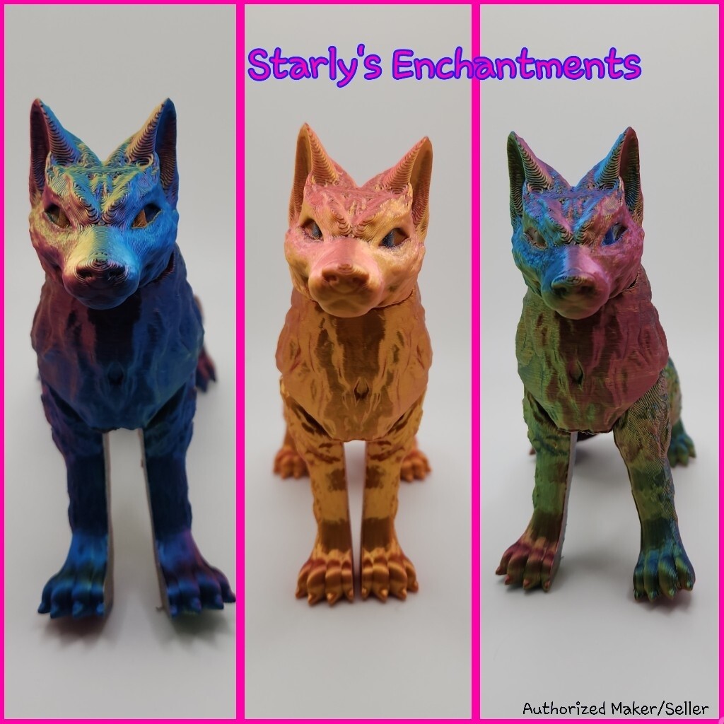 3D Printed Articulated Wolf