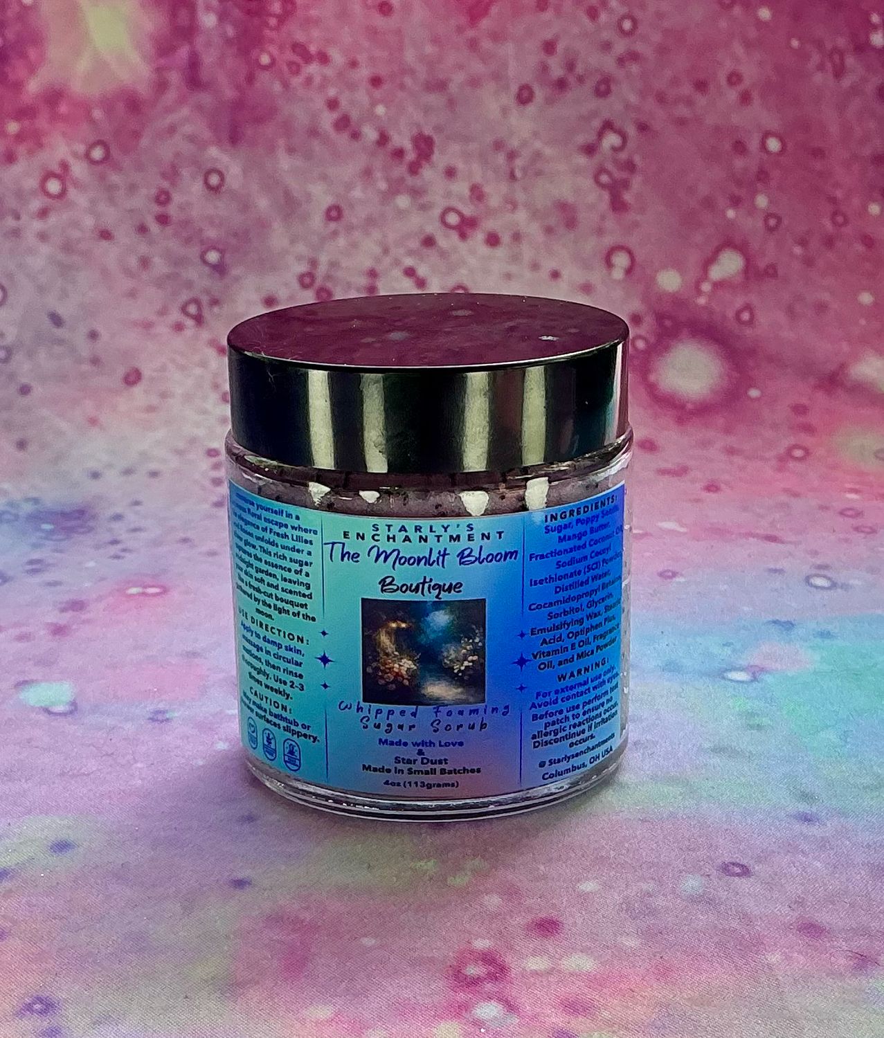 The Moonlite Bloom Boutique Foaming Sugar Scrub