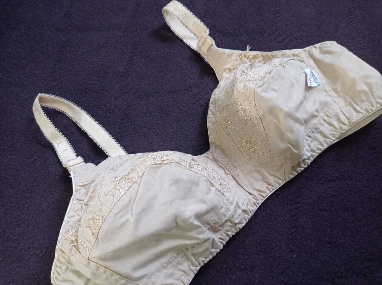 Embroidered Cotton Bra
