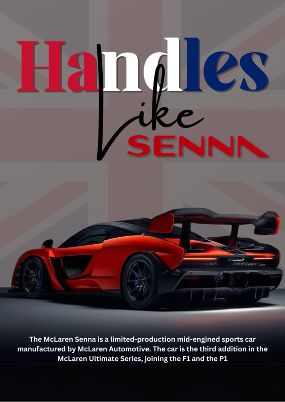 Handles Like Senna- McLaren Senna Poster