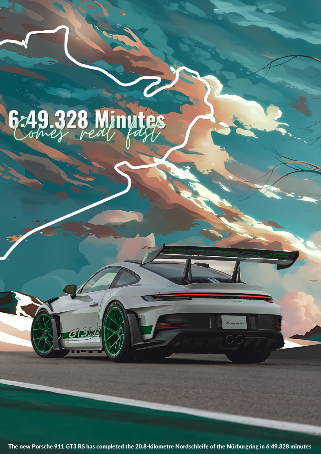 Porsche GT3 RS, Comes real fast poster
