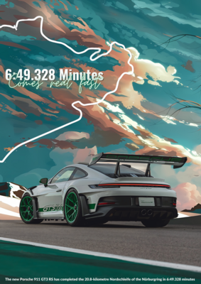Porsche GT3 RS, Comes real fast poster