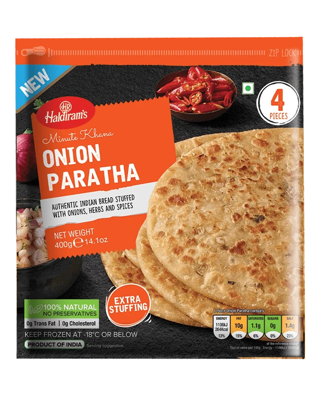 Haldiram Onion Paratha 400g