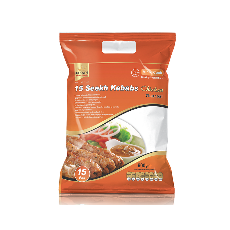Crown 15 Seekh Kebabs Chicken 900g