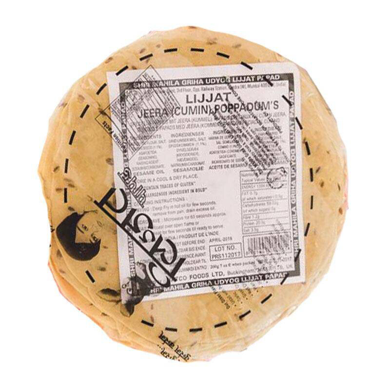 Lijjat Jeera Papad 200g