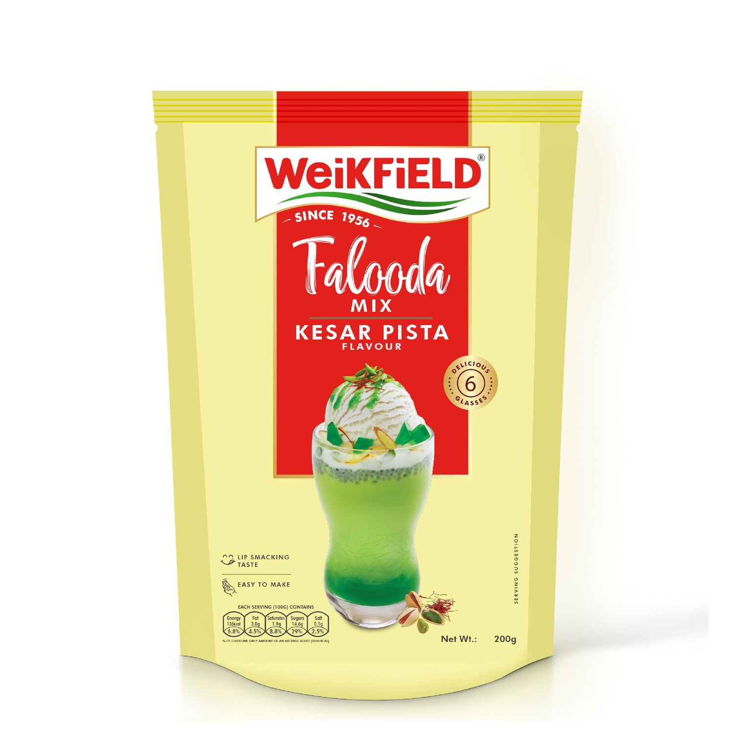 Weikfield Falooda Kesar pista mix powder 200g