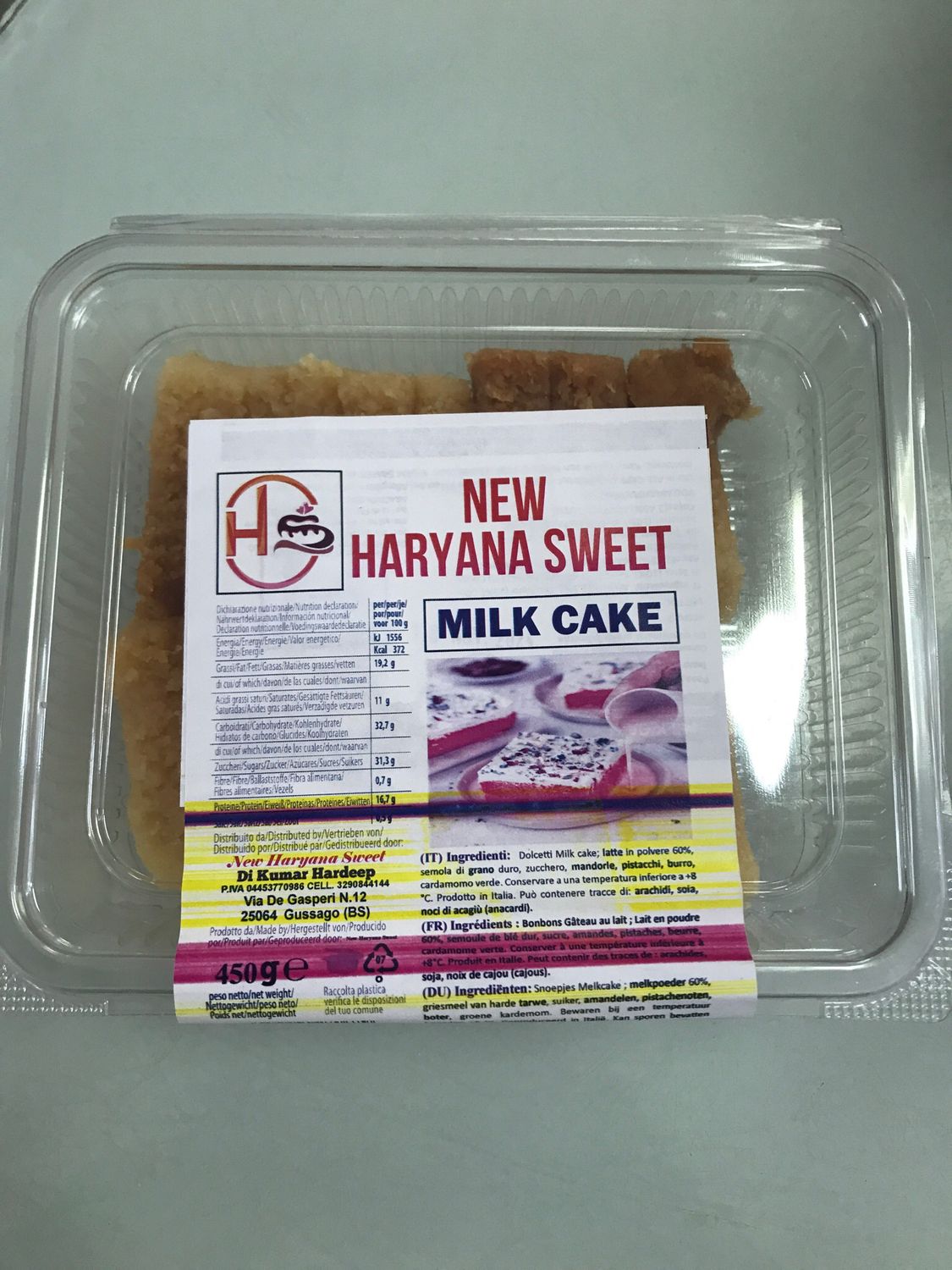 Milk cake sweet