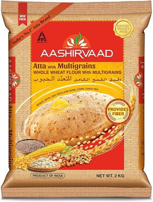 AASHIRVAAD WHOLE WHEAT FLOUR MULTIGRAINS 2KG