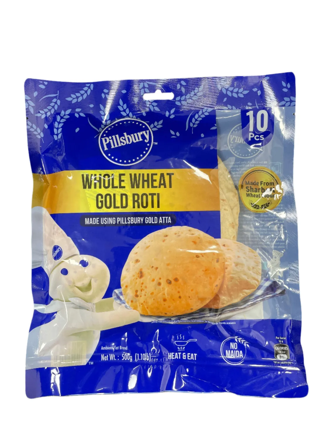 Pillsbury Whole Wheat Roti 500G (10pcs)