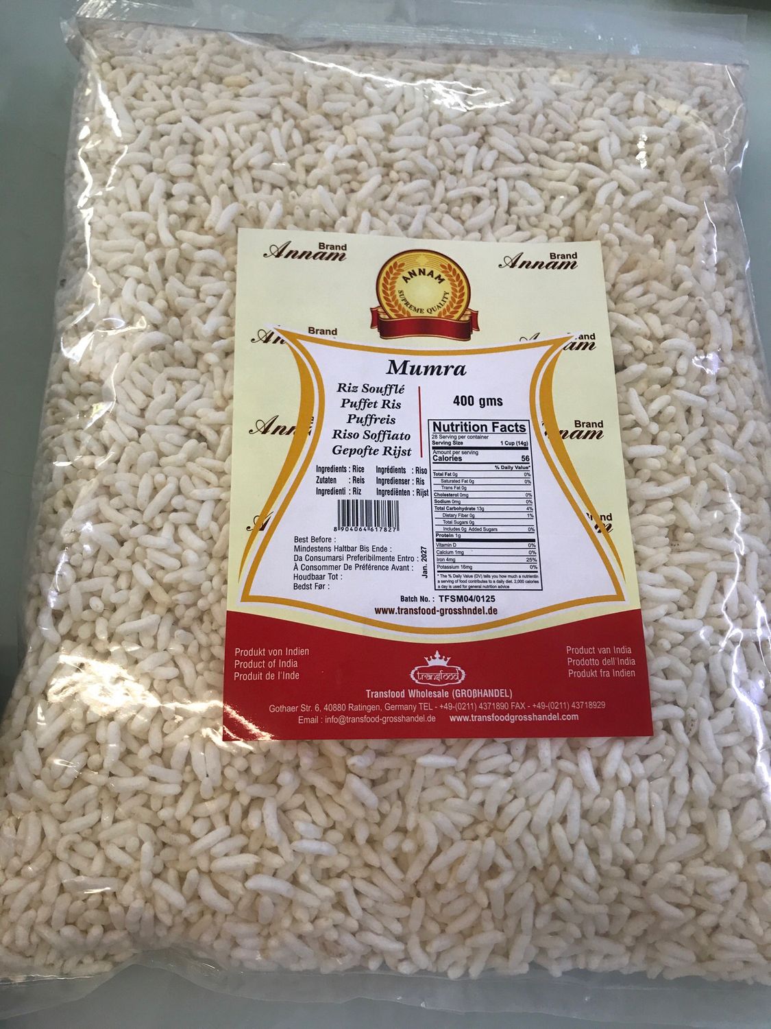 Annam Puffed Rice (Mamra) 400G
