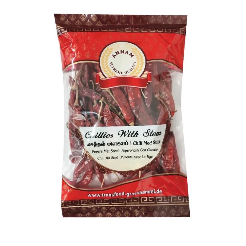 Annam chillies with stem 100g