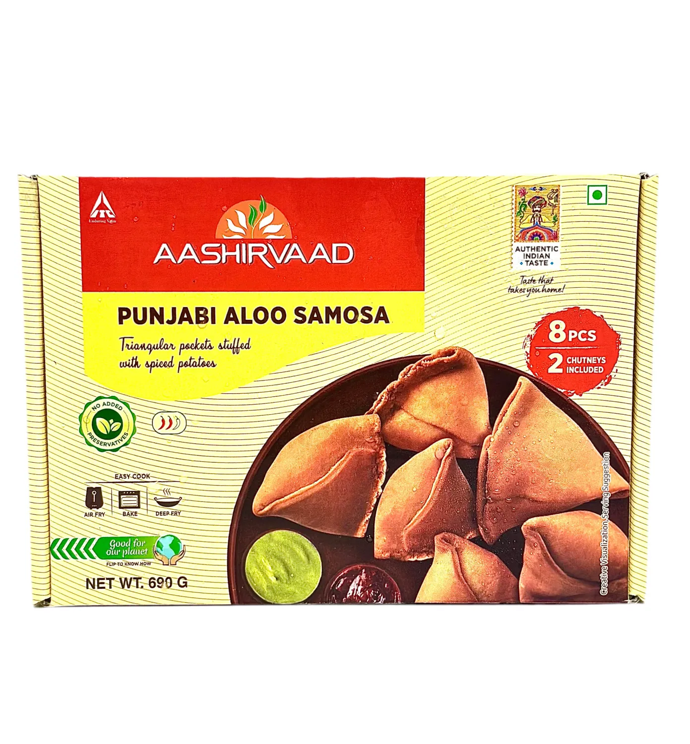 Aashirvaad Punjabi Aloo Samosa 690G ( 8PCS )