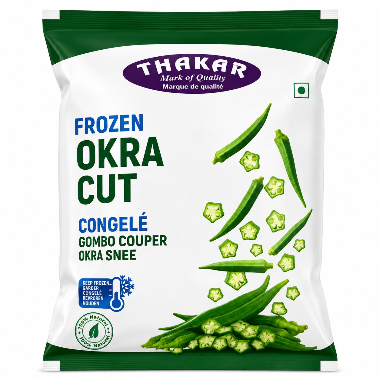 Thakar frozen Okra Cut 300g