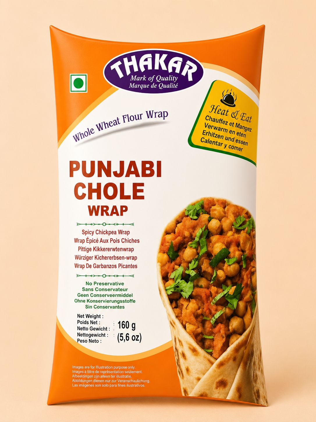 Thakar punjabi chole wrap 160