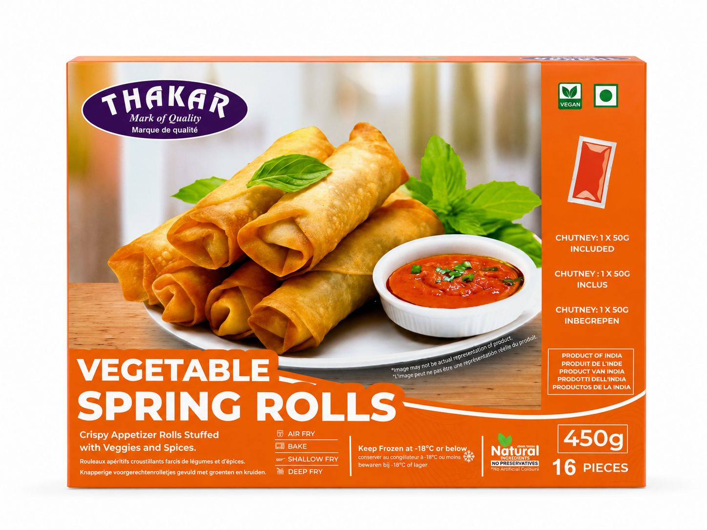 Thakar Vegetables Spring Rolls 450G