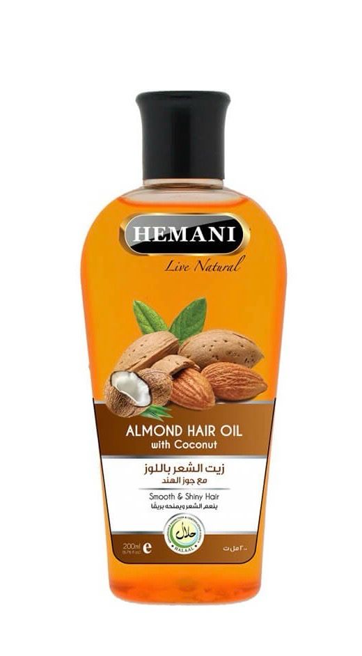 Hemani hair oil almond with coconut 200ml