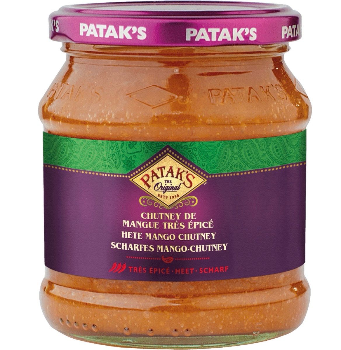 Patak’s mango chutney spicy 340g