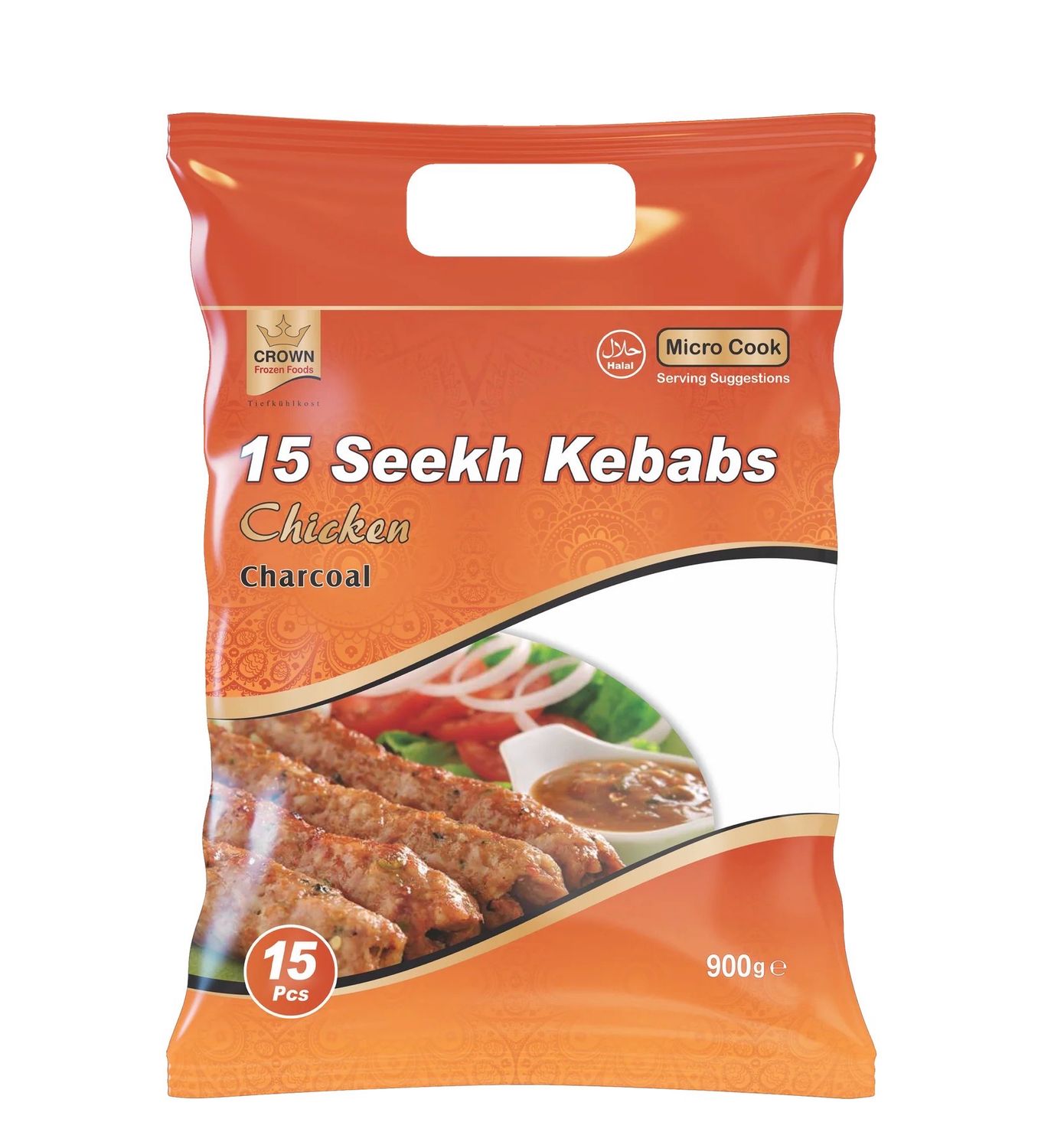  Crown 15 Seekh Kebabs Chicken 900g