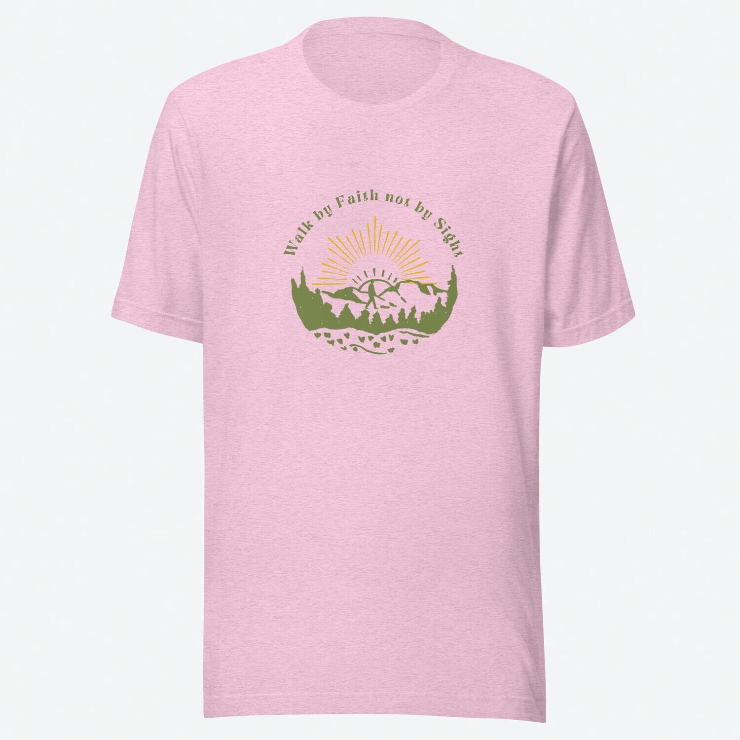 Faith Shirt, Walk by Faith Not by Sight Graphic Shirt, Religious Shirt, Christian Shirt, Trendy Christian Apparel, Short Sleeve Shirt