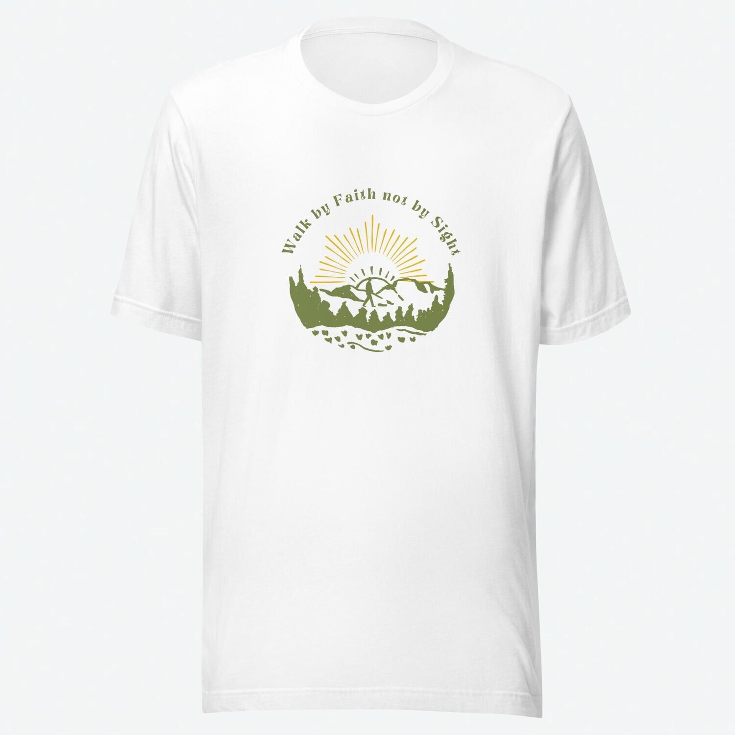 Faith Shirt, Walk by Faith Not by Sight Graphic Shirt, Religious Shirt, Christian Shirt, Trendy Christian Apparel, Short Sleeve Shirt
