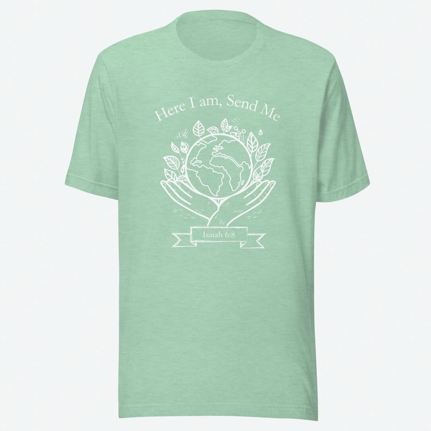 Religious Shirt, Isaiah Here I Am Send Me Christian Shirt, Trendy Christian Clothing, Believe Shirt, Summer Short Sleeve Shirt