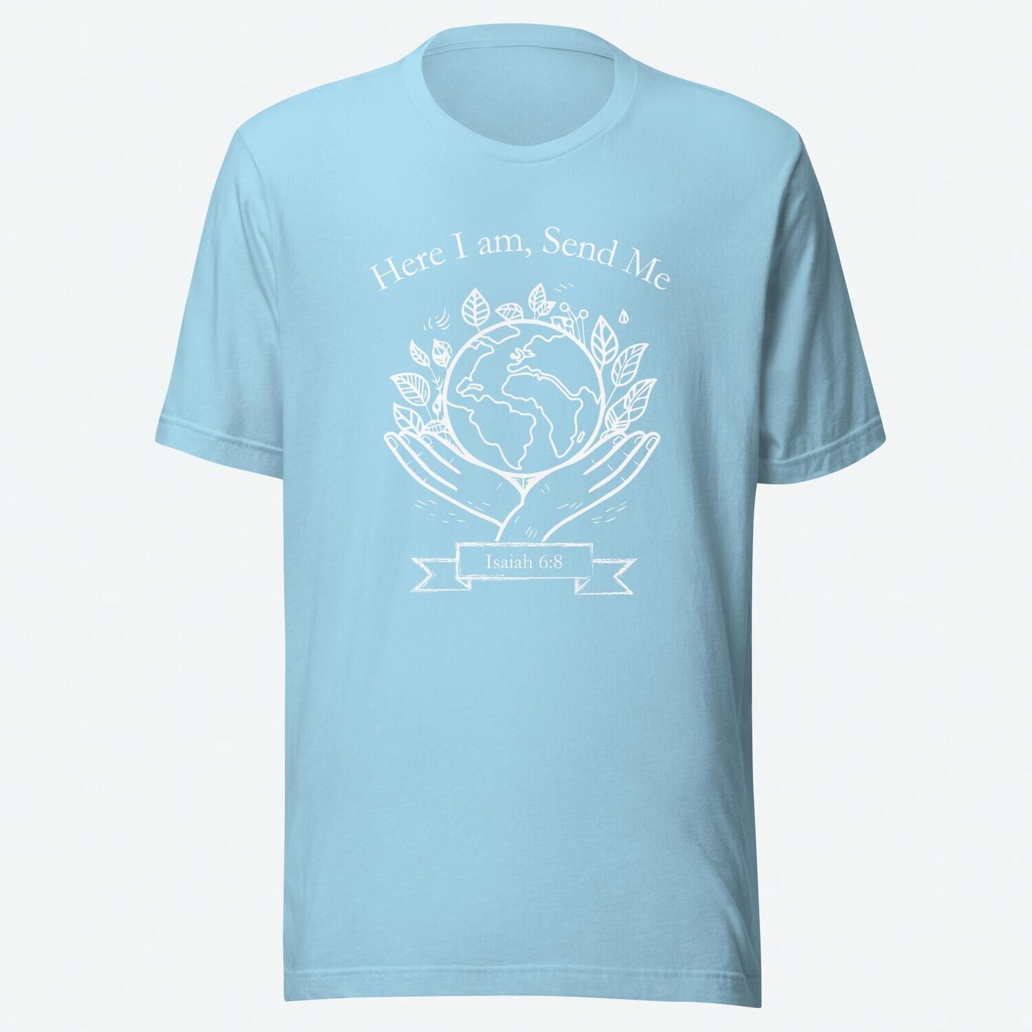 Religious Shirt, Isaiah Here I Am Send Me Christian Shirt, Trendy Christian Clothing, Believe Shirt, Summer Short Sleeve Shirt