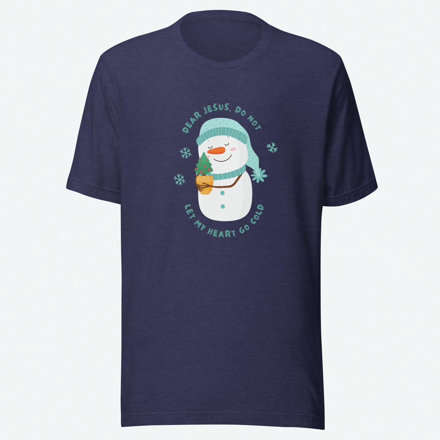Jesus Shirt, Cute Snowman Christmas Shirt, Religious Shirt With Sayings, Aesthetic Graphic Christian Shirt, Short Sleeve Summer Shirt