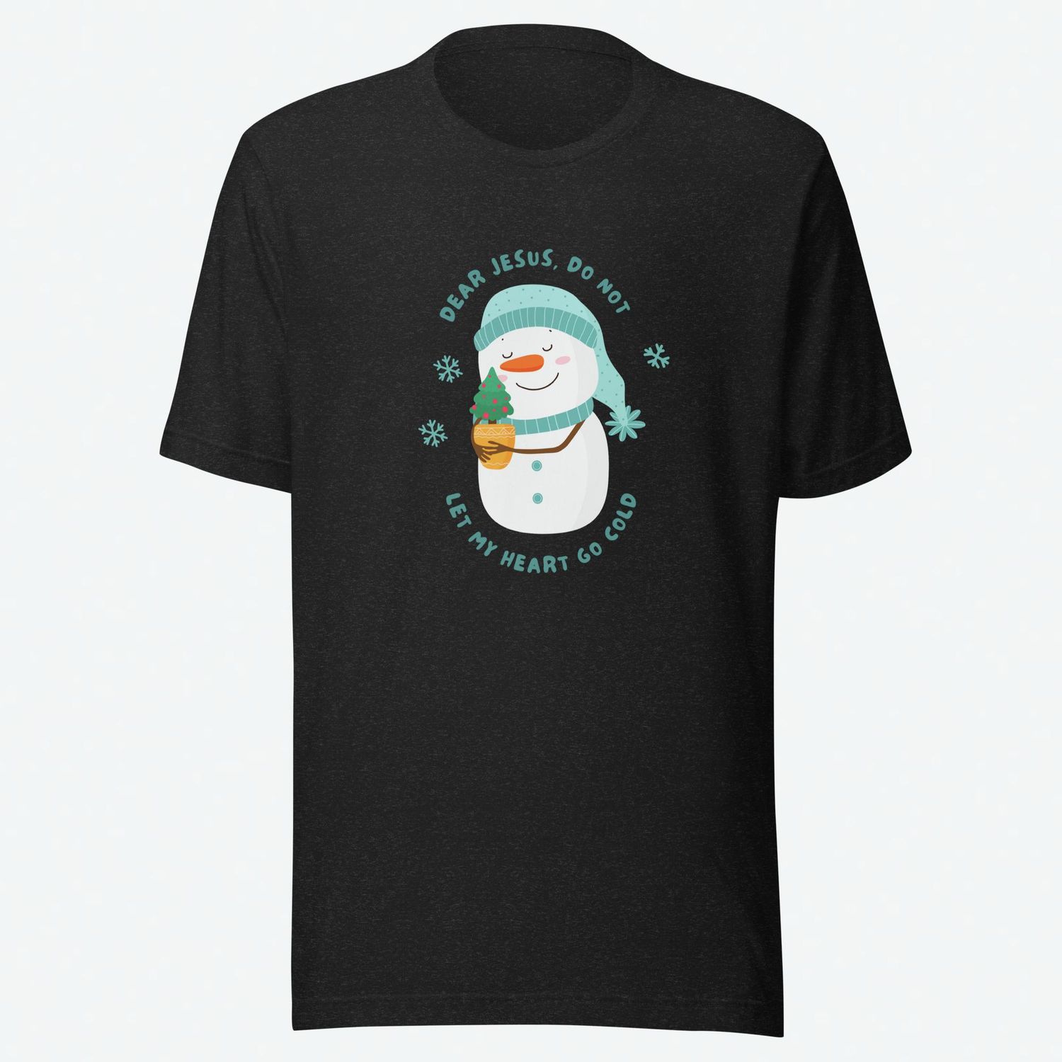 Jesus Shirt, Cute Snowman Christmas Shirt, Religious Shirt With Sayings, Aesthetic Graphic Christian Shirt, Short Sleeve Summer Shirt