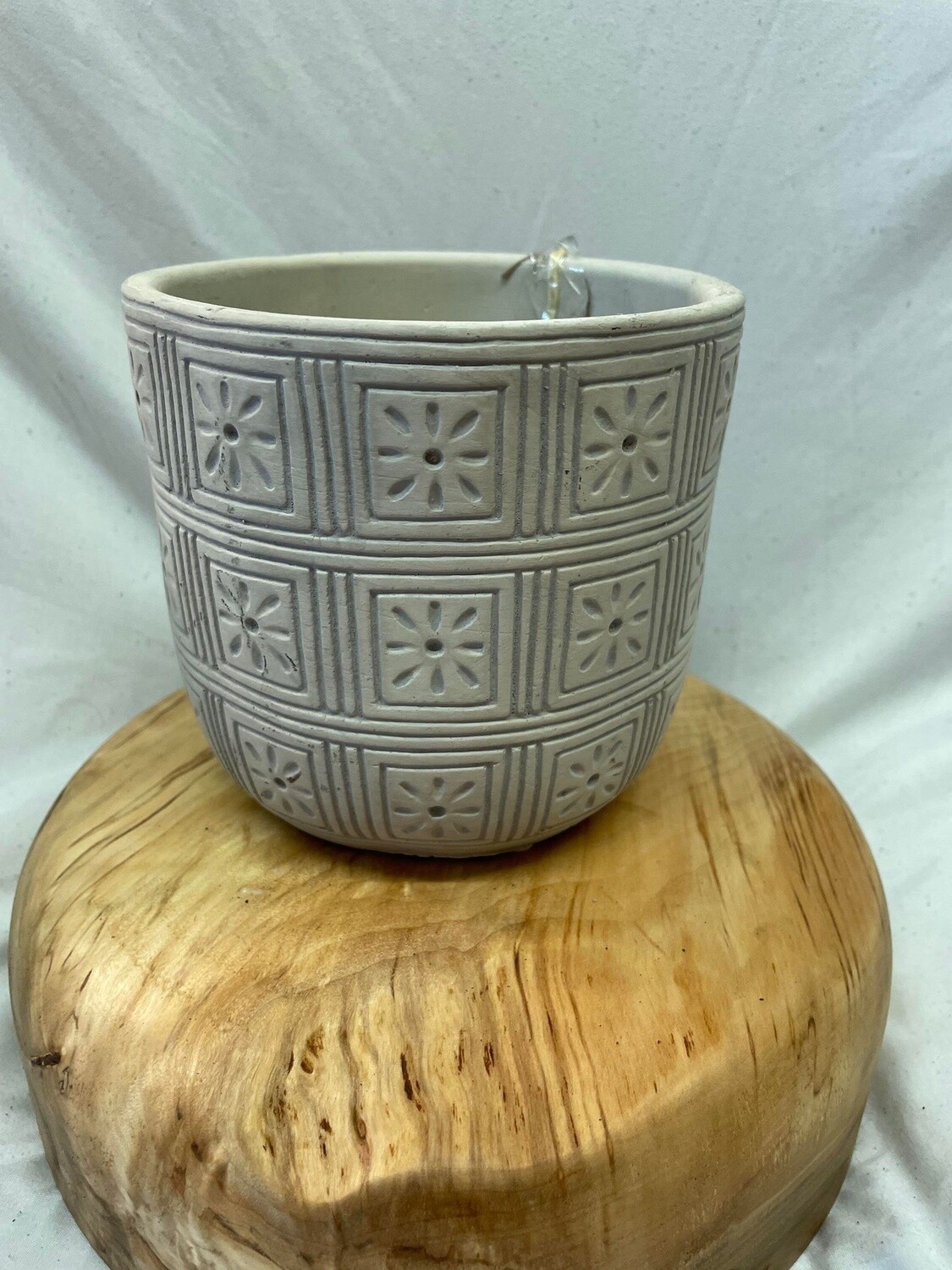 5&quot; Grey pot with flowers