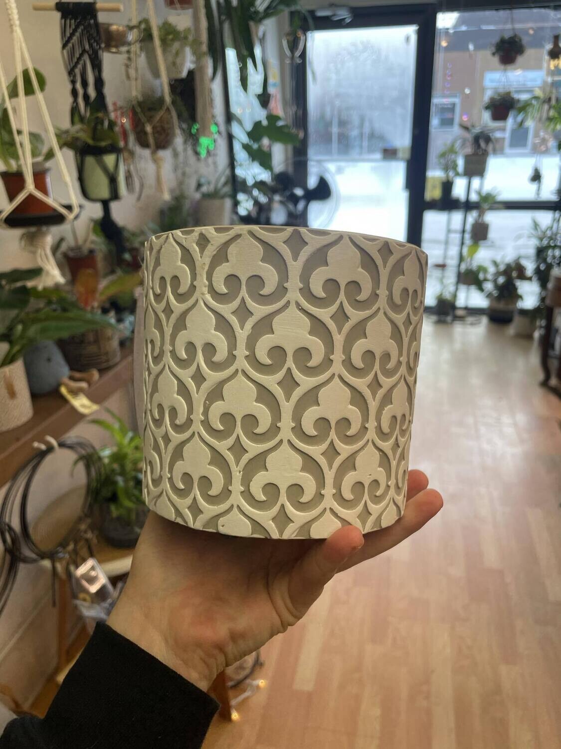 5&quot; Grey Spade pot