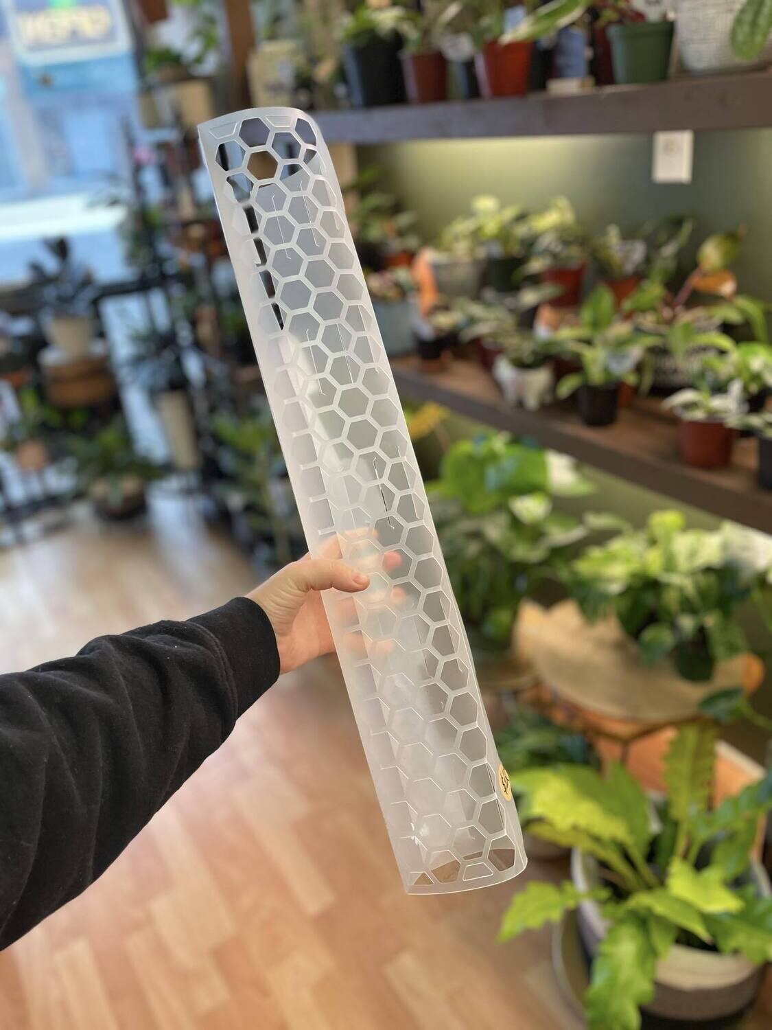 20&quot; D-Shape Moss Pole (White Opaque)
