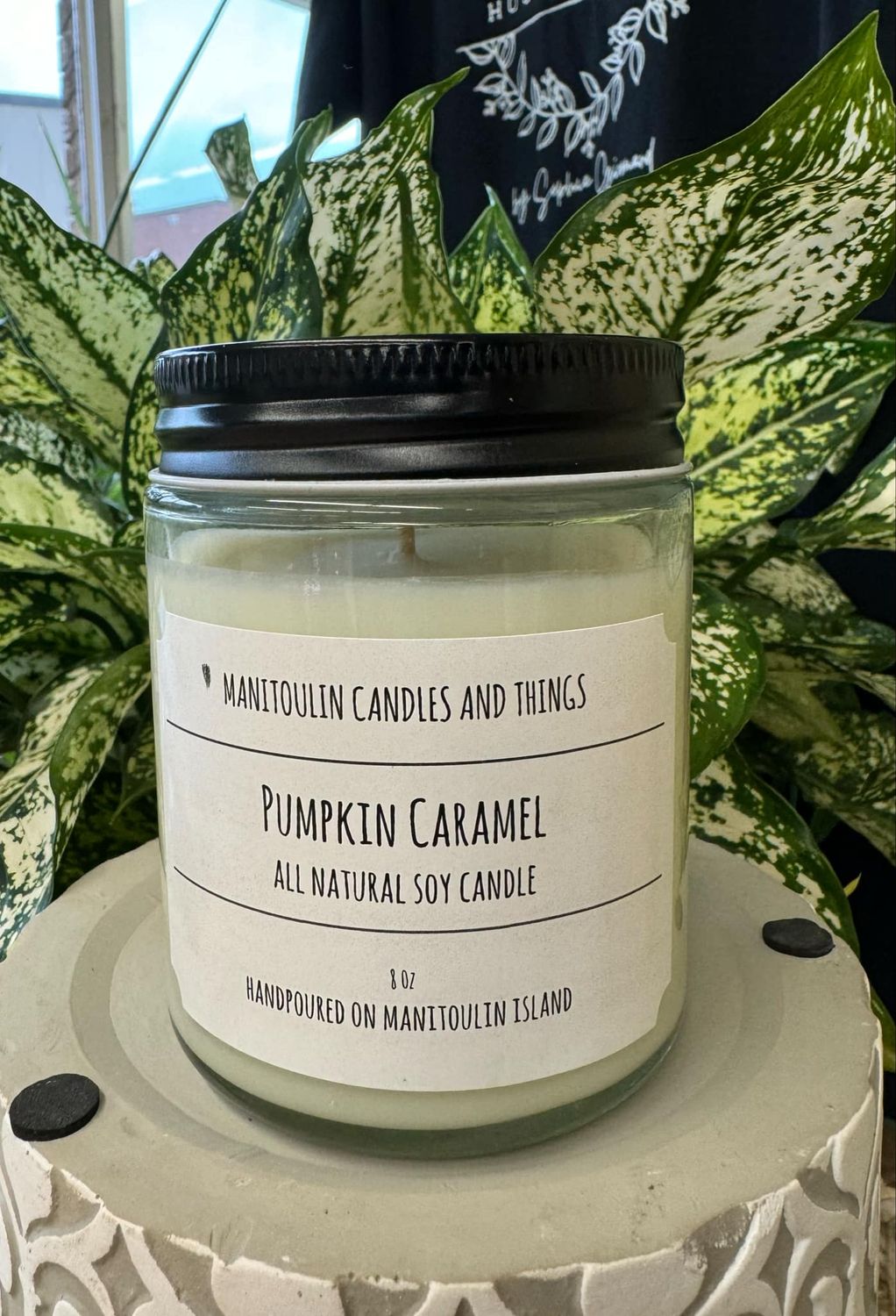 Pumpkin Caramel Scented Candle - 8 oz Clear Jar