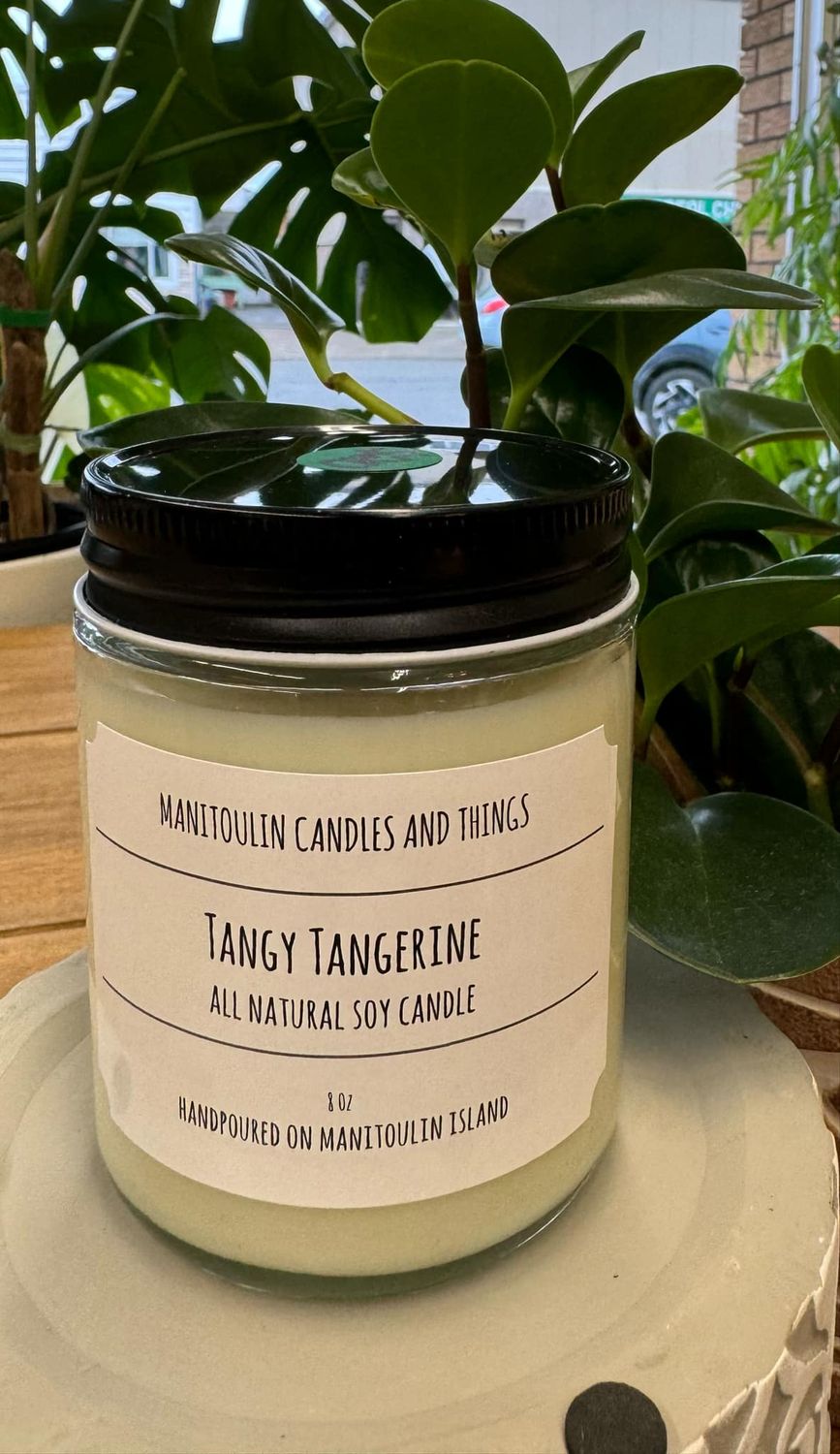 Tangy Tangerine Scented Candle - 8 oz Clear Jar