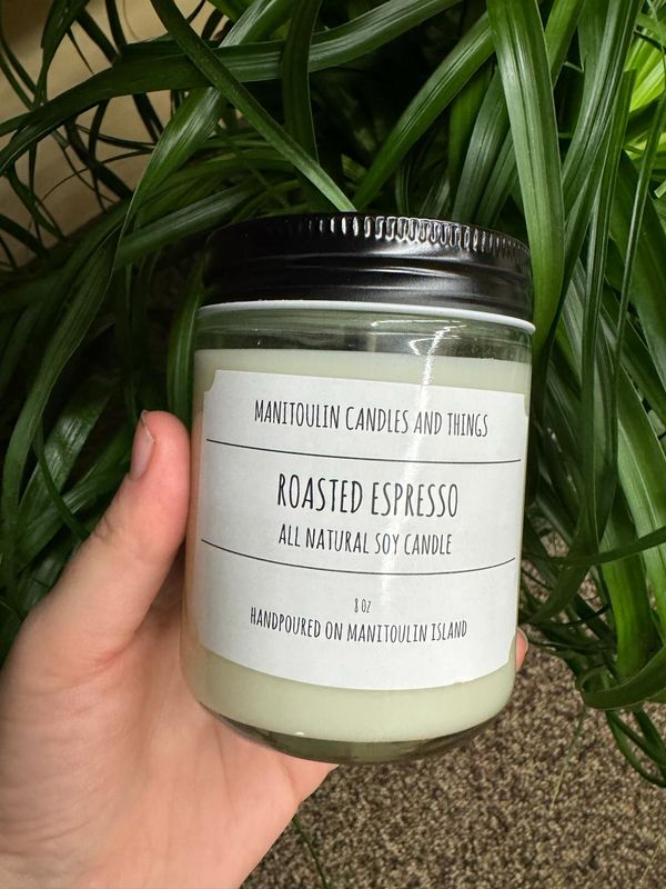 Roasted Espresso Scented Candle - 8 oz Clear Jar