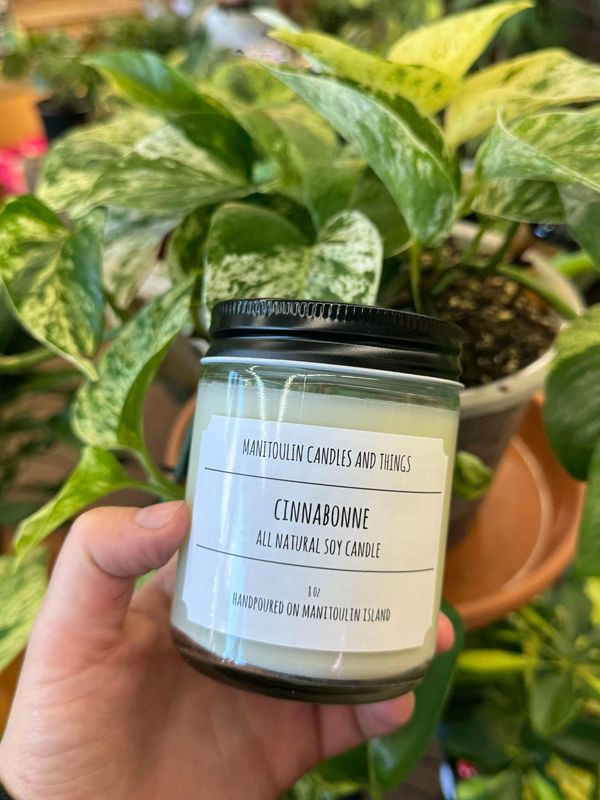 Cinnabonne Scented Candle - 8 oz Clear Jar