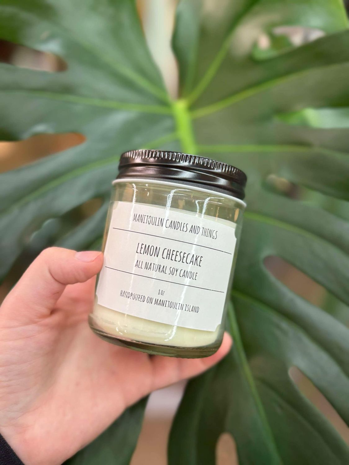 Lemon Cheesecake Scented Candle - 8 oz Clear Jar