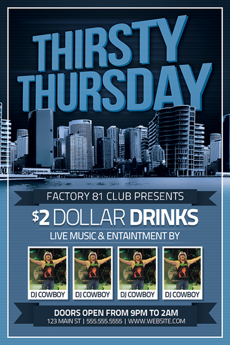 Thirsty Thursday Flyer Template