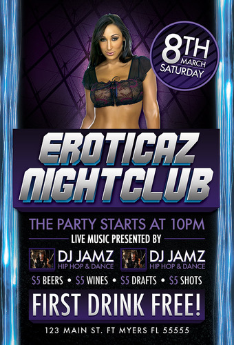 Erotic Nightclub Flyer Template