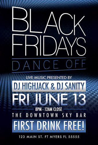 Black Friday Dance Off Flyer Template