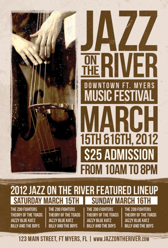 Jazz on the River Flyer Template