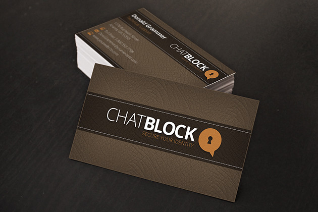 Leather Business Cards + Free Logo
