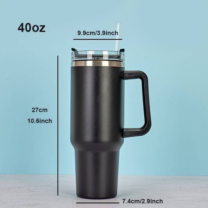 Double Wall and Cup Handle - The Perfect Handy Cup!, 40oz
