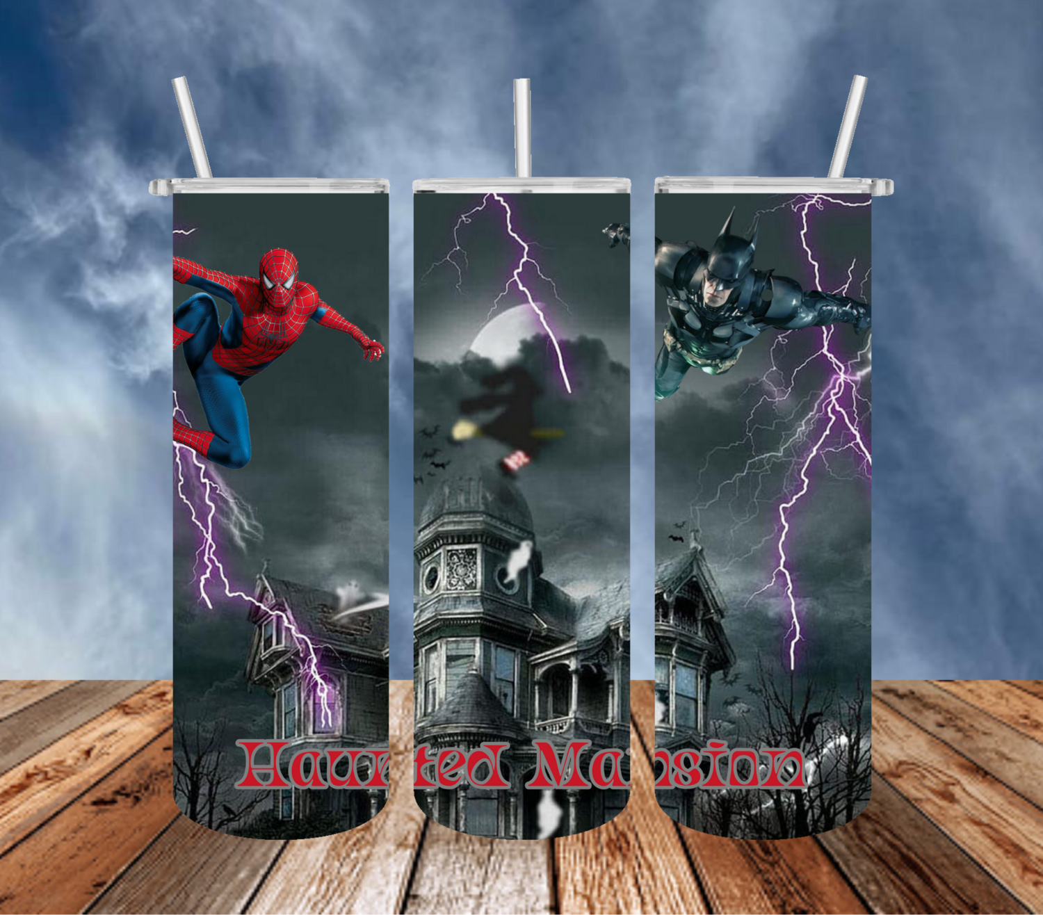 Haunted Mansion Spiderman and Batman