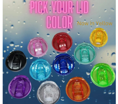 15oz and 20oz Neon Colored Replacement Lids for Tumblers