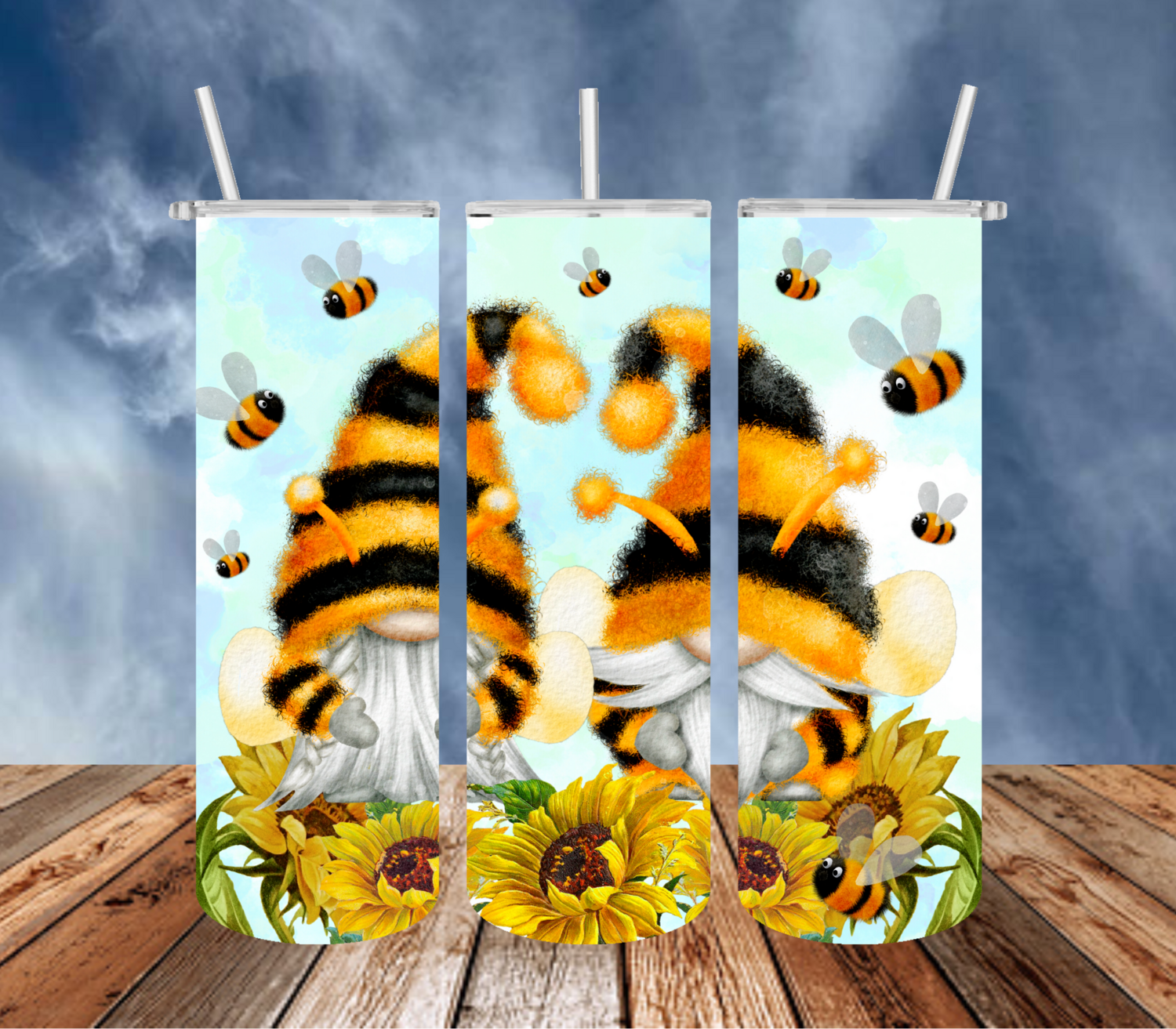 Gnome Sunflower Bees