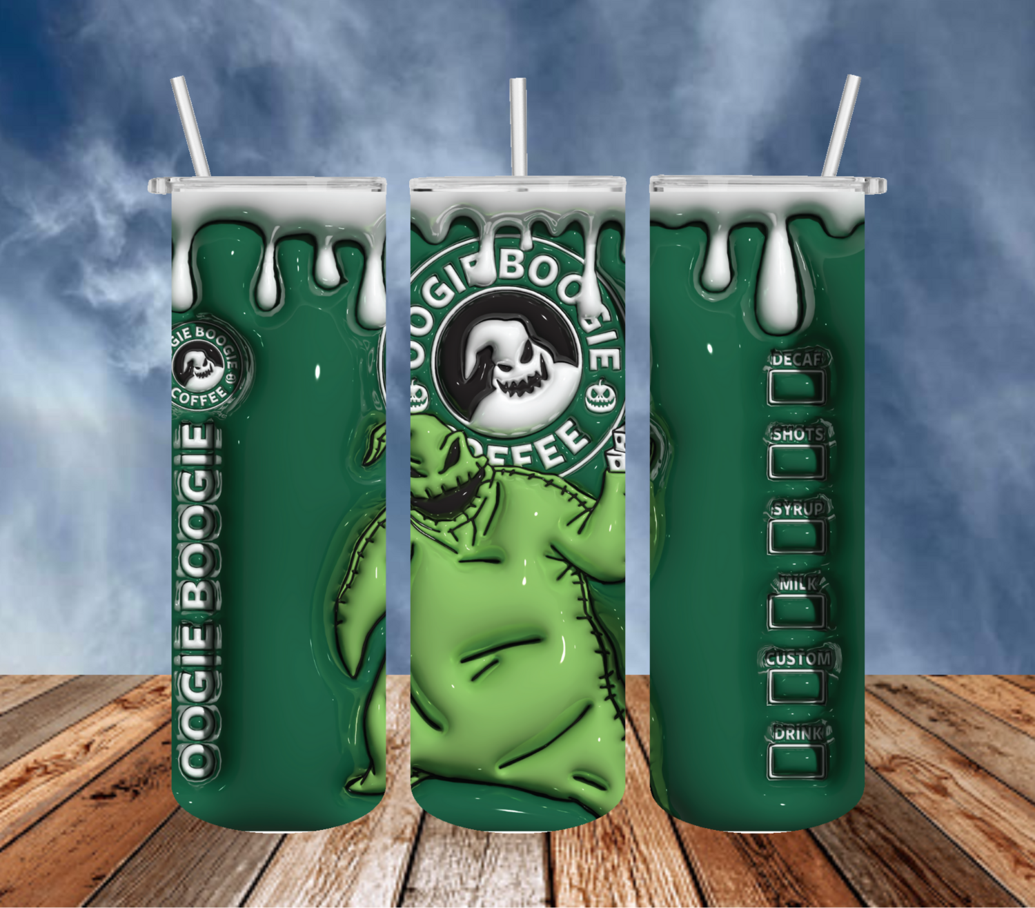 3D Inflated Puff Oogie Star Coffee Tumbler!