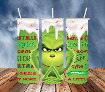 The Grinch Tumbler Ho Ho Ho DNA Test Christmas Gift