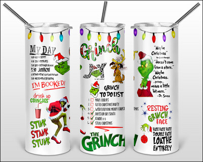 The Grinch Christmas Lights Tumbler!